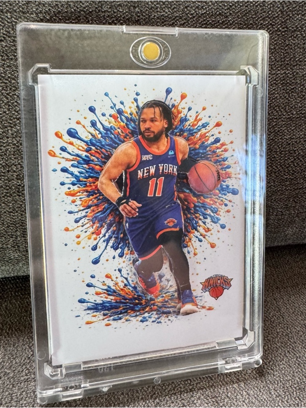 Custom 3D Floater - Custom art card Jalen Brunson Slimesplat card - Knicks